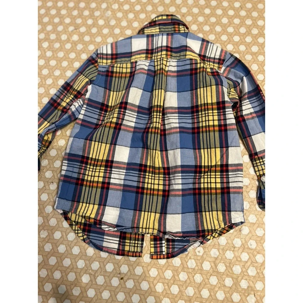 Baby Boys Size‎ 18- 24 Months Janie And Jack Plaid Button Down Dress Shirt